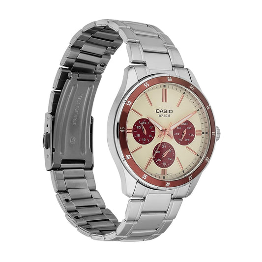 Casio Enticer Cream Dial Men Watch A2347 MTP-1374D-5A2VDF