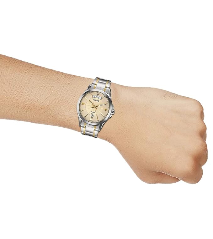 Casio Enticer Beige Dial Men Watch A1770 MTP-1381HG-9AVIF