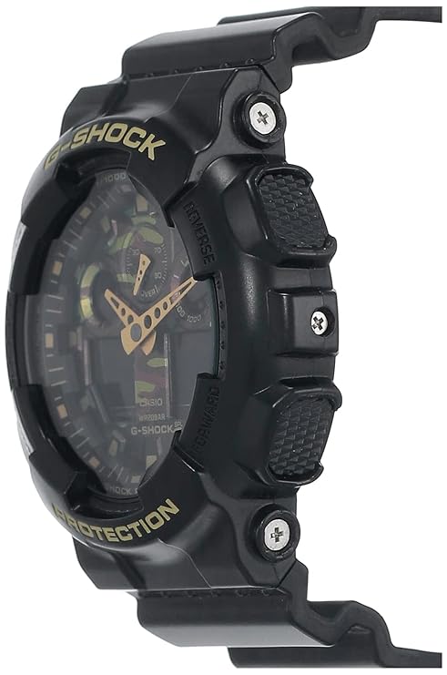 Casio G-Shock Black & Gold Camouflage Men Watch G519 GA-100CF-1A9DR