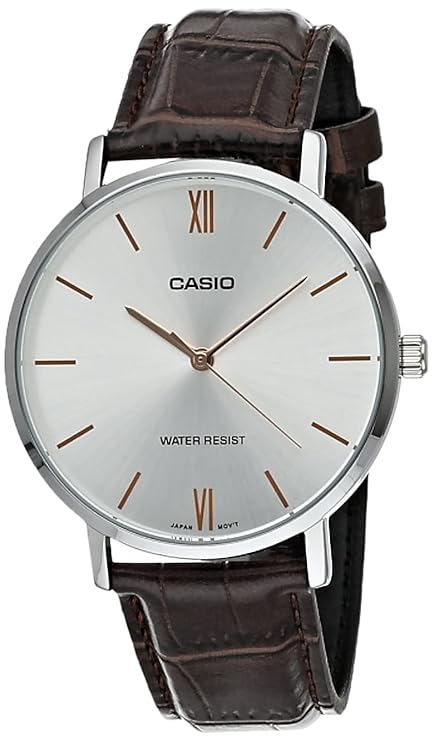 Casio Minimalistic Silver Dial Men Watch A1618 MTP-VT01L-7B2