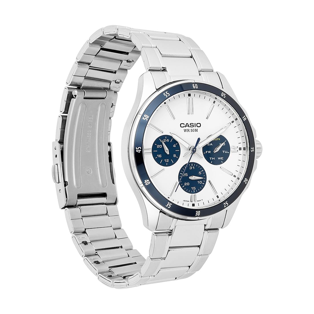 Casio Enticer White Men Analog Watch A2348 MTP-1374D-7A2VDF