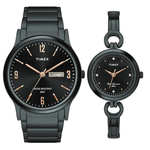 Timex Classics Pairs Black Dial Day Date Men's Watch TW00PR264