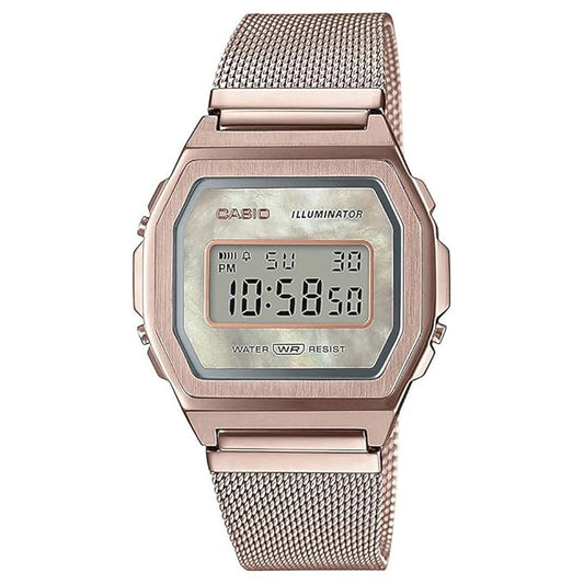 Casio Vintage Rose Gold Unisex Digital Watch D195 A1000MCG-9EF