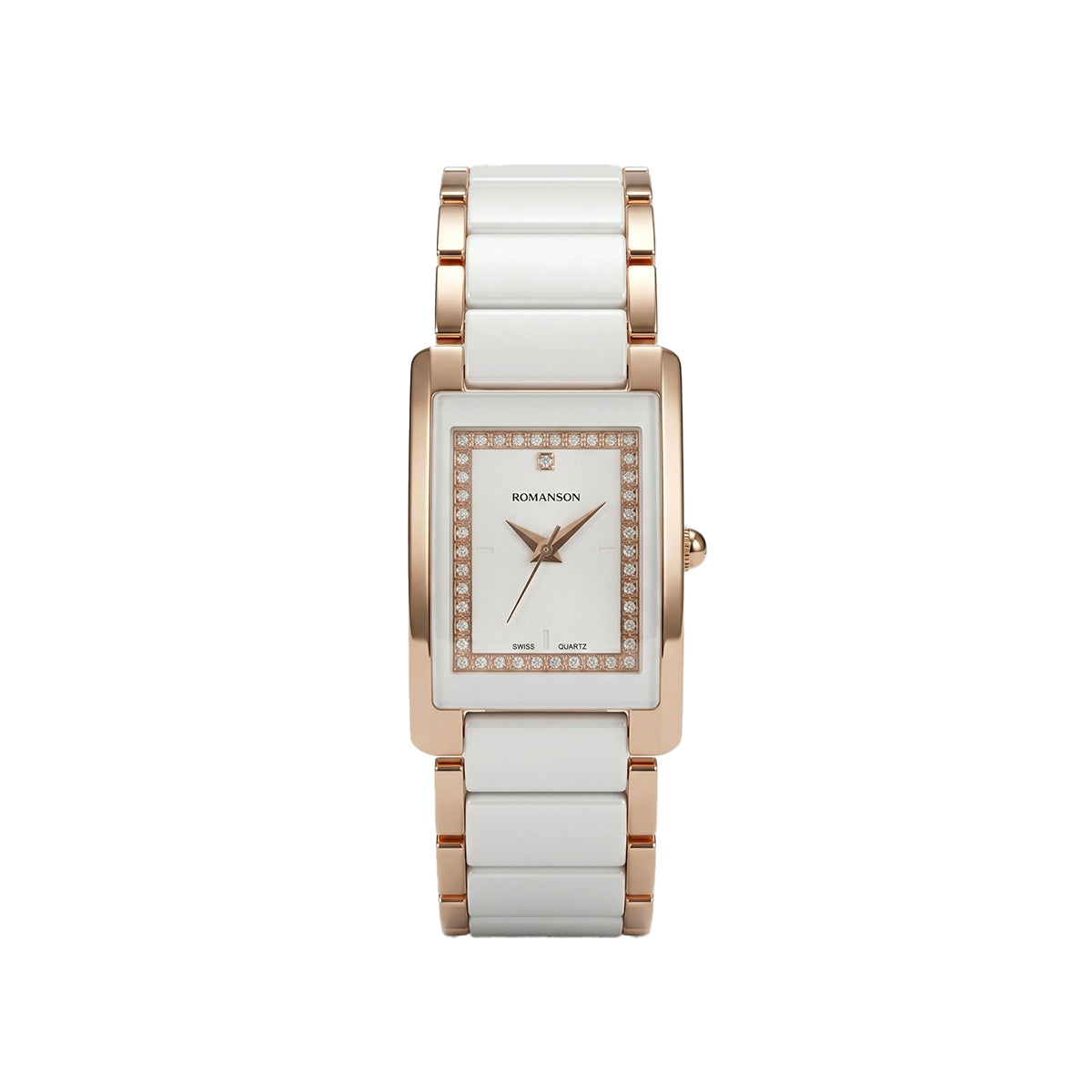 Romanson Ceramic White Women Watch TM5BS512KLRWH