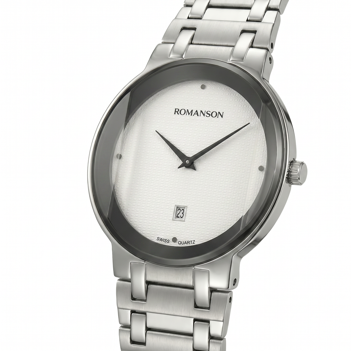 Romanson Classic Silver Men Watch TM5BF919MMWWH