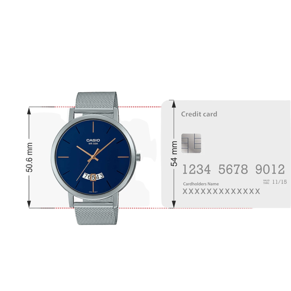 Casio Enticer Blue Dial Men Watch A1872 MTP-B100M-2EVDF