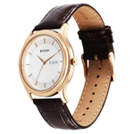 Titan Karishma Silver Dial Leather Strap Men's Watch 1825SL02