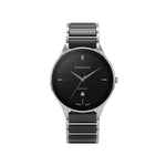 Romanson Steel and Black Ceramic Men's Watch TM4236MMWBK