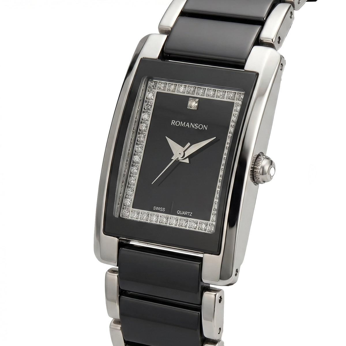 Romanson Ceramic Black Women Watch TM5BS512KRBK