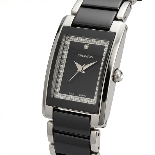 Romanson Ceramic Black Women Watch TM5BS512KRBK