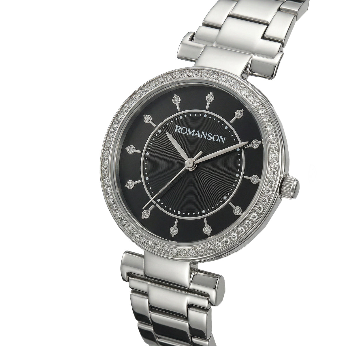 Romanson Classic Silver Women Watch RM6BS204TLWBK