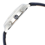 Titan Sapphire Quartz Silver Dial Blue Leather Strap Men's Watch - NT1874SL04