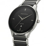 Romanson Steel and Black Ceramic Men's Watch TM4236MMWBK