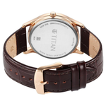 Titan Karishma Silver Dial Leather Strap Men's Watch 1825SL02