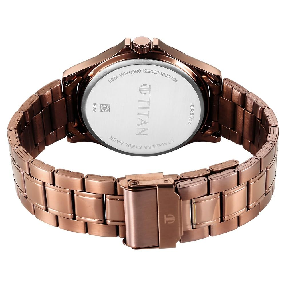Titan Karishma Quartz Analog Black Dial Men's Watch 10038QM01