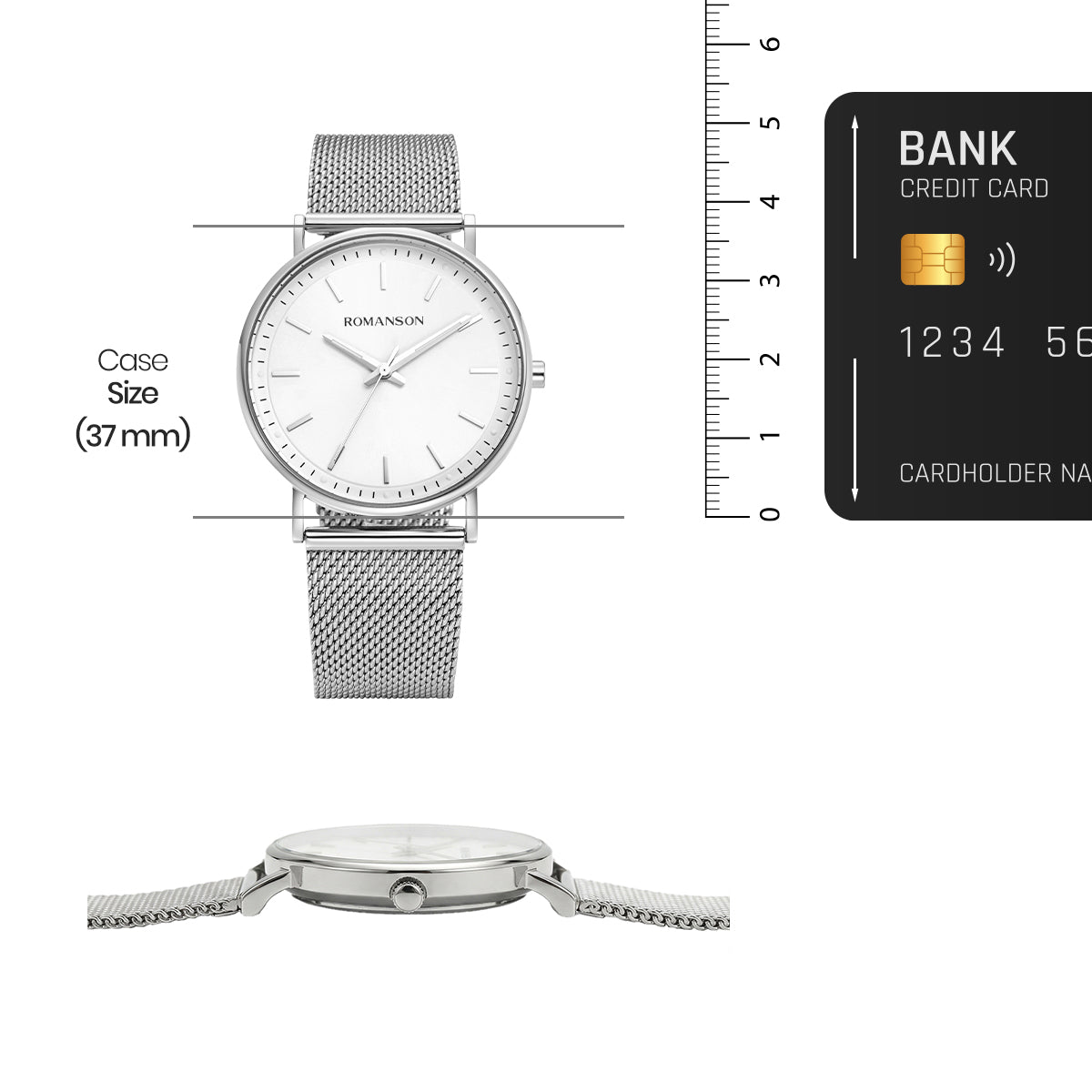 Romanson Classic Silver Men Watch RM3BF016UUWWH