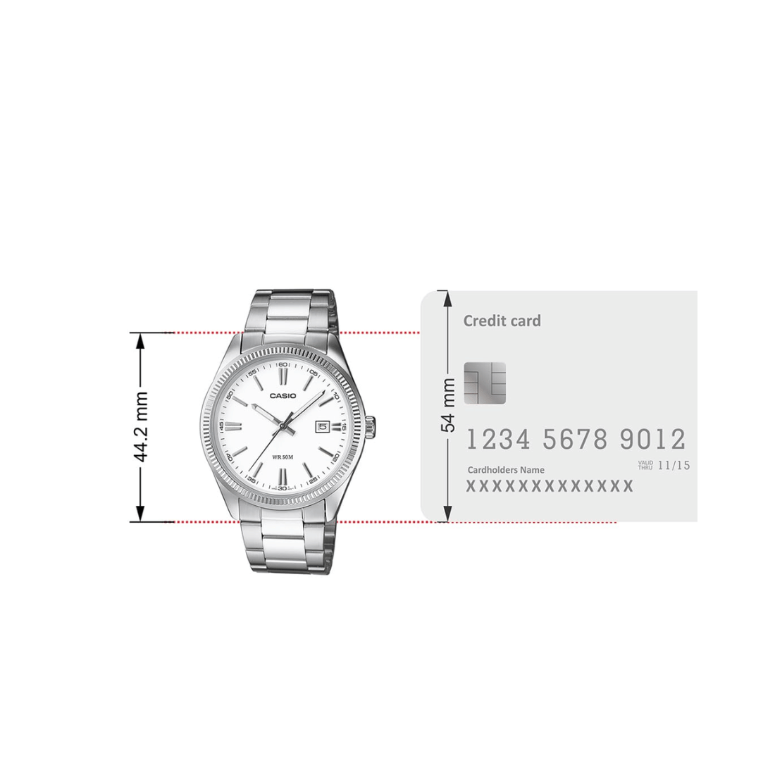 Casio Enticer White Dial Mens Watch A1539 - MTP-1302D-7A1V