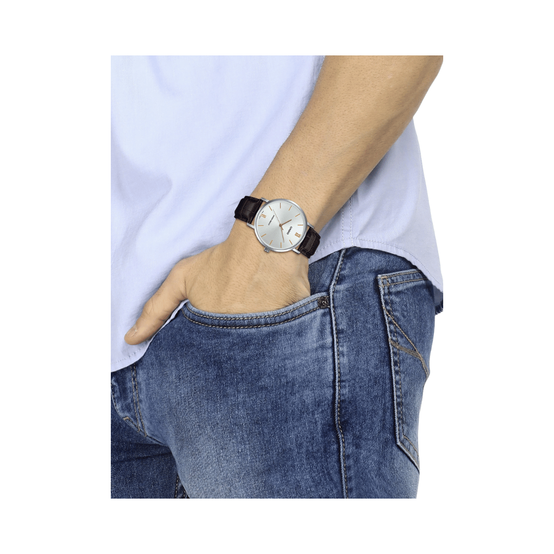 Casio Enticer White Dial Mens Watch A1618 - MTP-VT01L-7B2