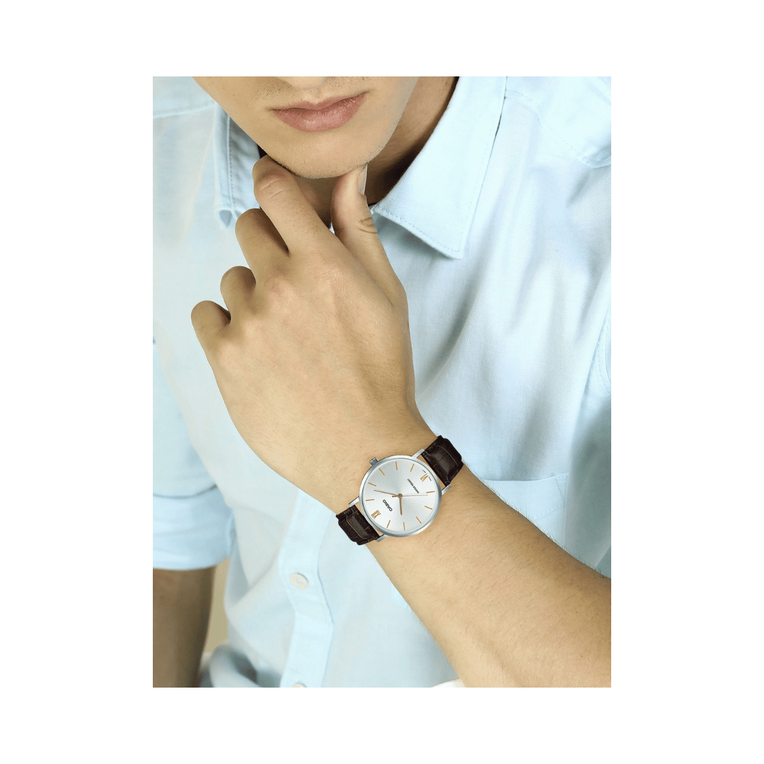 Casio Enticer White Dial Mens Watch A1618 - MTP-VT01L-7B2