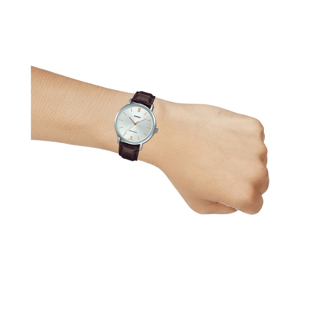 Casio Enticer White Dial Mens Watch A1618 - MTP-VT01L-7B2
