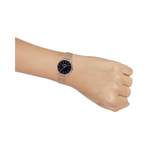 Casio Enticer Black Dial Rose Gold Stainless Steel Womens Watch A1794 - LTP-E412MPG-1A