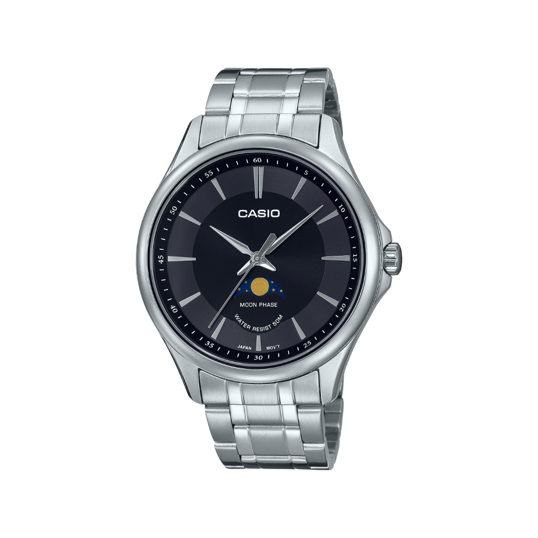 Casio Enticer Analog Silver Men's  Watch A2165 - MTP-M100D-1AV