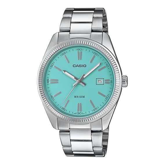 Casio Enticer Turquoise Blue Dial Men Watch A2225 MTP-1302PD-2A2VEF