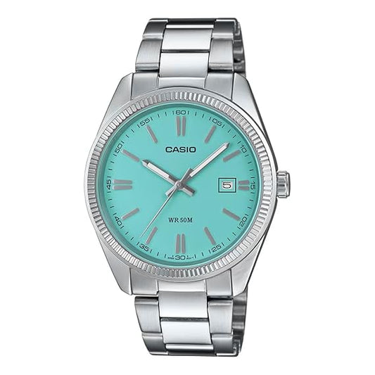 Casio Enticer Turquoise Blue Dial Men Watch A2225 MTP-1302PD-2A2VEF