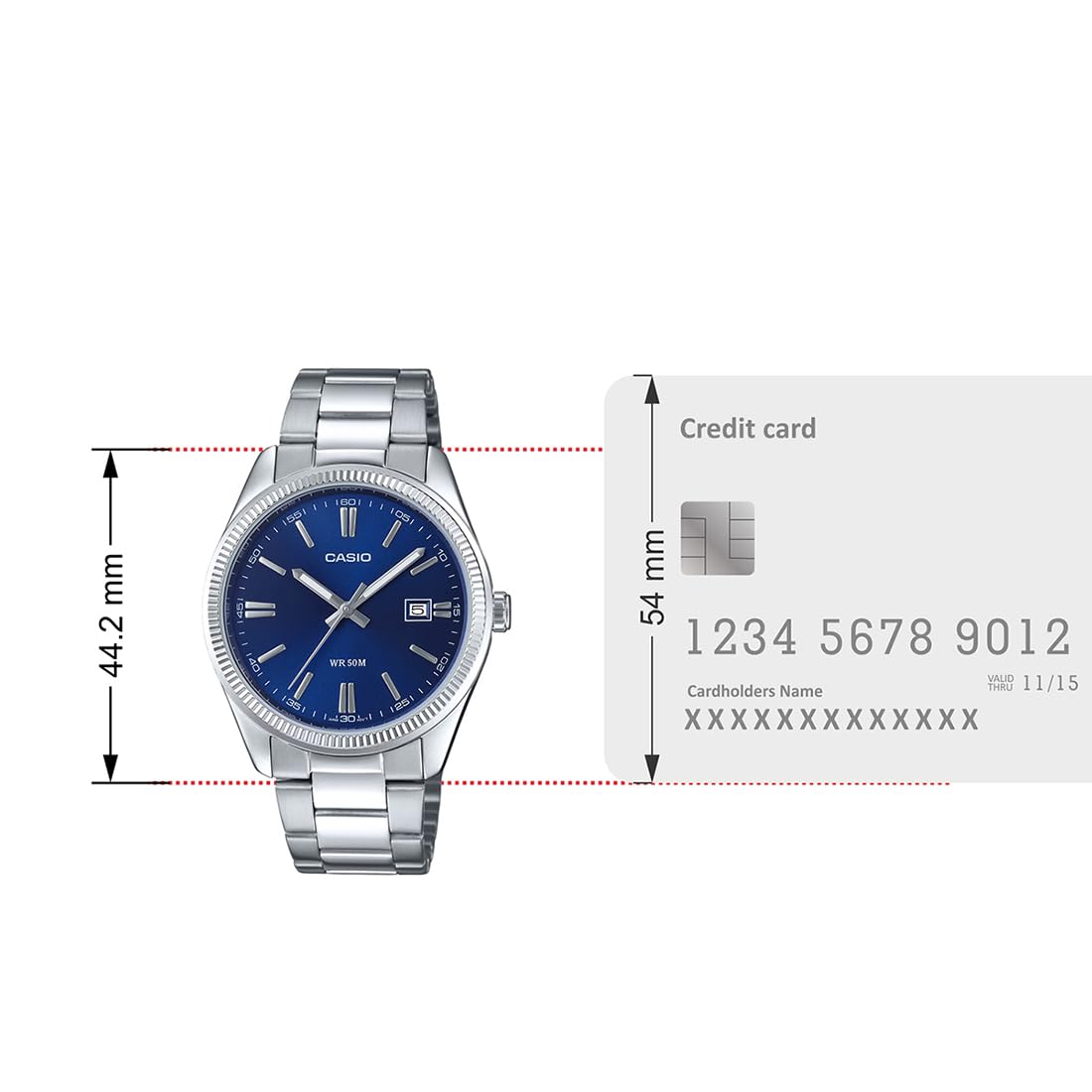 Casio Enticer Blue Dial Men Watch A2227 MTP-1302PD-2AVEF