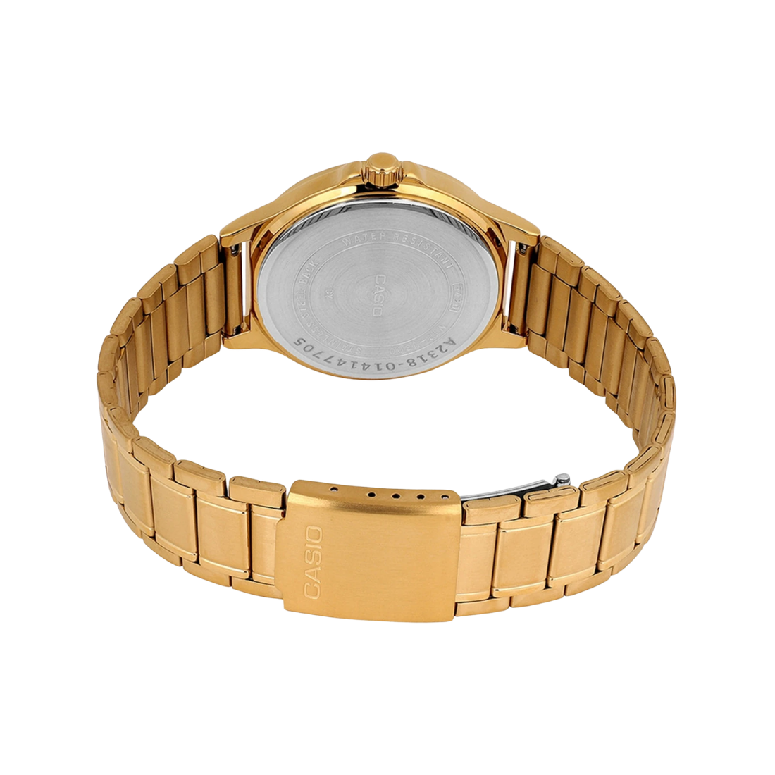 Casio Enticer Multifunction Black Dial Golden Stainless Steel Mens Watch A2318 - MTP-V300G-1A