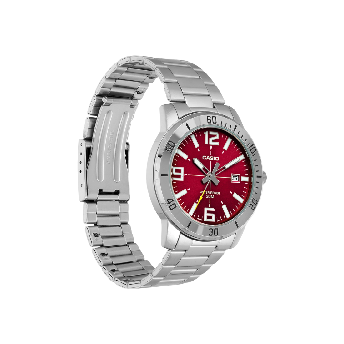 Casio Enticer Red Dial Mens Watch A2338 - MTP-VD01D-4BV