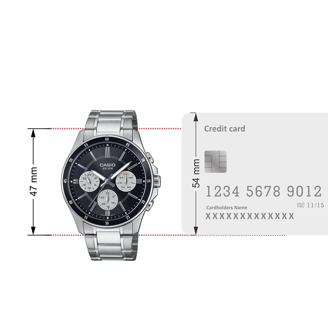 Casio Enticer Black Men Watch A2345 MTP-1374D-1A3VDF