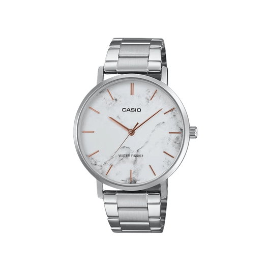 Casio Enticer White Dial Analog Mens Watch A2350 - MTP-VT01DM-7AUDF