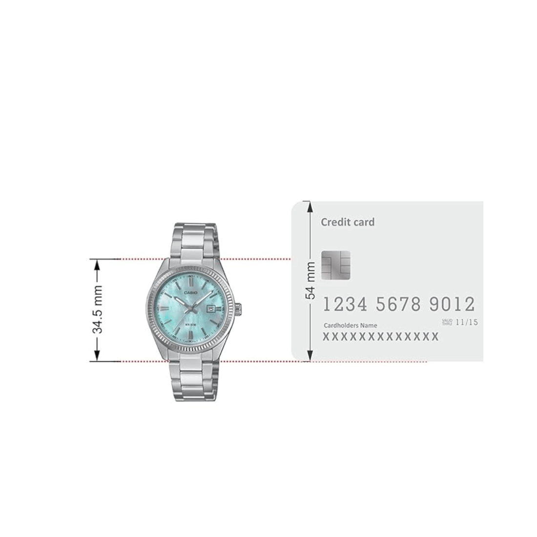 Casio Enticer Mother of Pearl Dial Womens Watch A2363 - LTP-1302DS-2AV