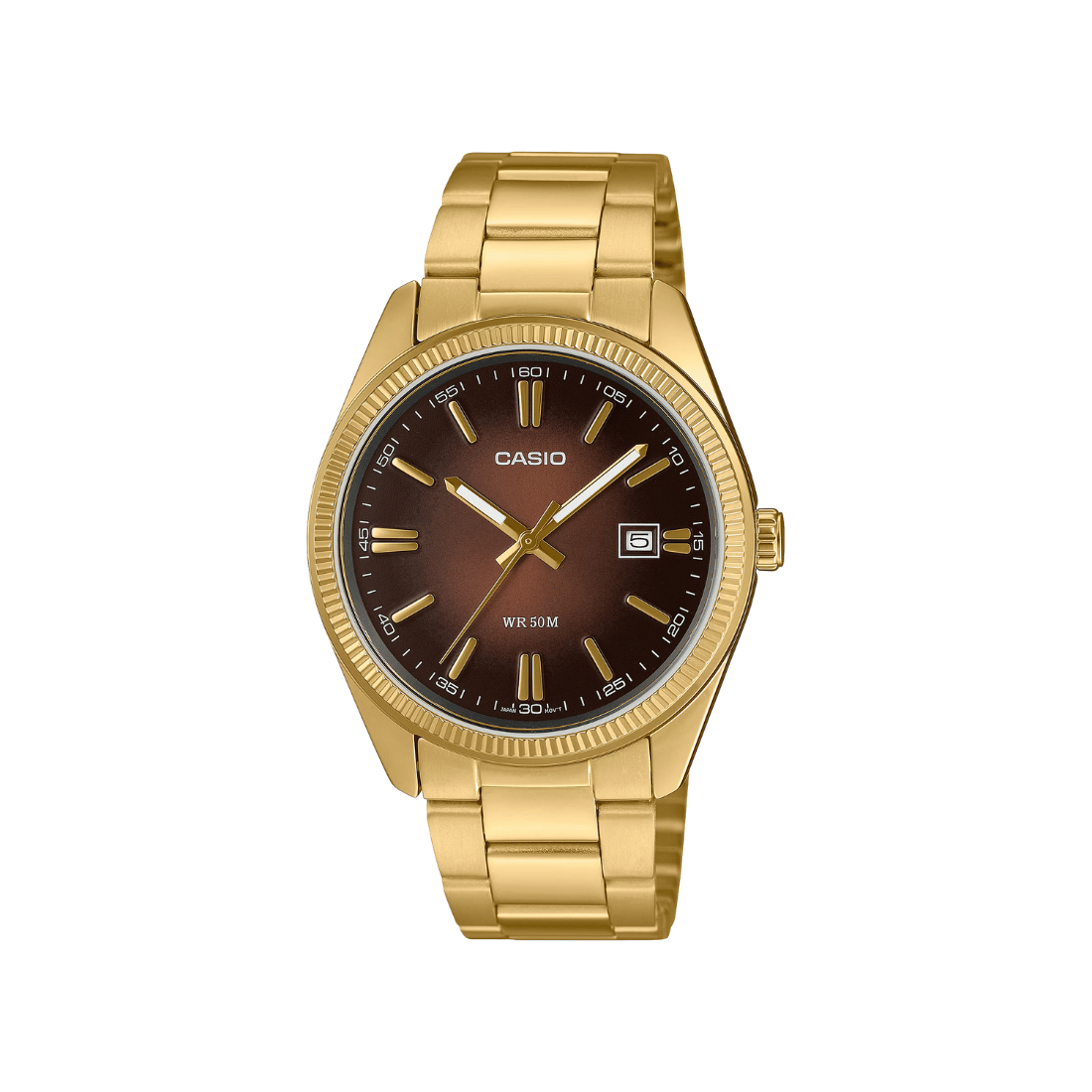 Casio Enticer Brown Dial Men's Watch A2375 MTP-1302PGC-5AV