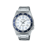 Casio Enticer White Blue Dial Bezel Mens Watch A2379 MTD-135D-7AV