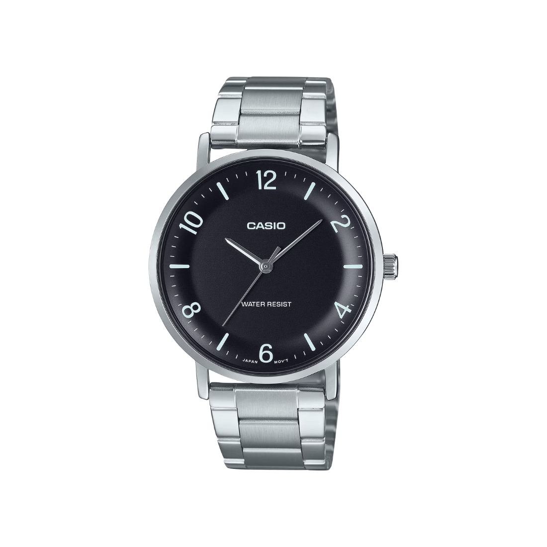 Casio Enticer Black Dial Stainless Steel Mens Watch A2405 - MTP-VT03D-1B