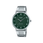 Casio Enticer Green Dial Mens Watch A2406 - MTP-VT03D-3B