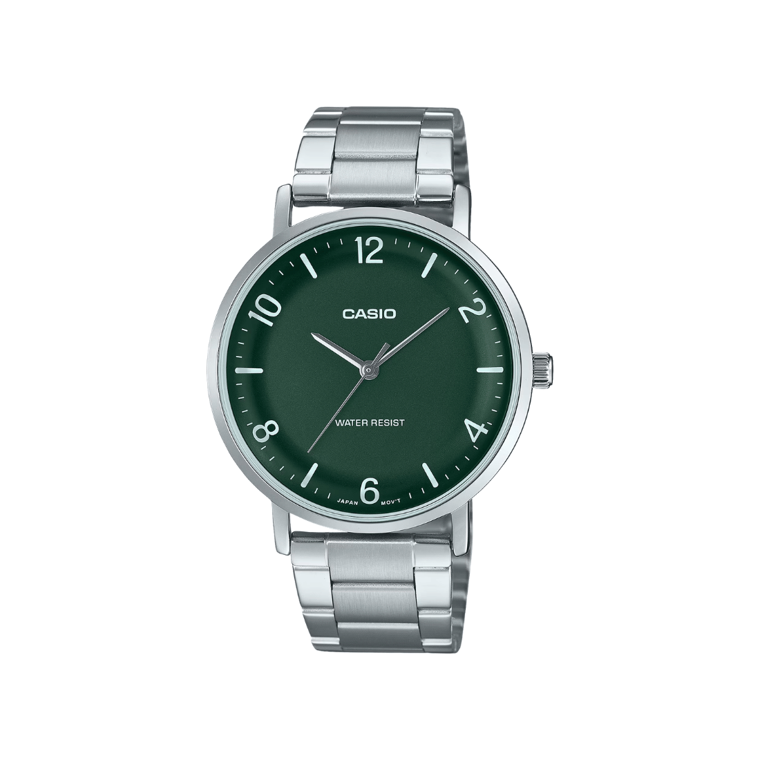 Casio Enticer Green Dial Mens Watch A2406 - MTP-VT03D-3B