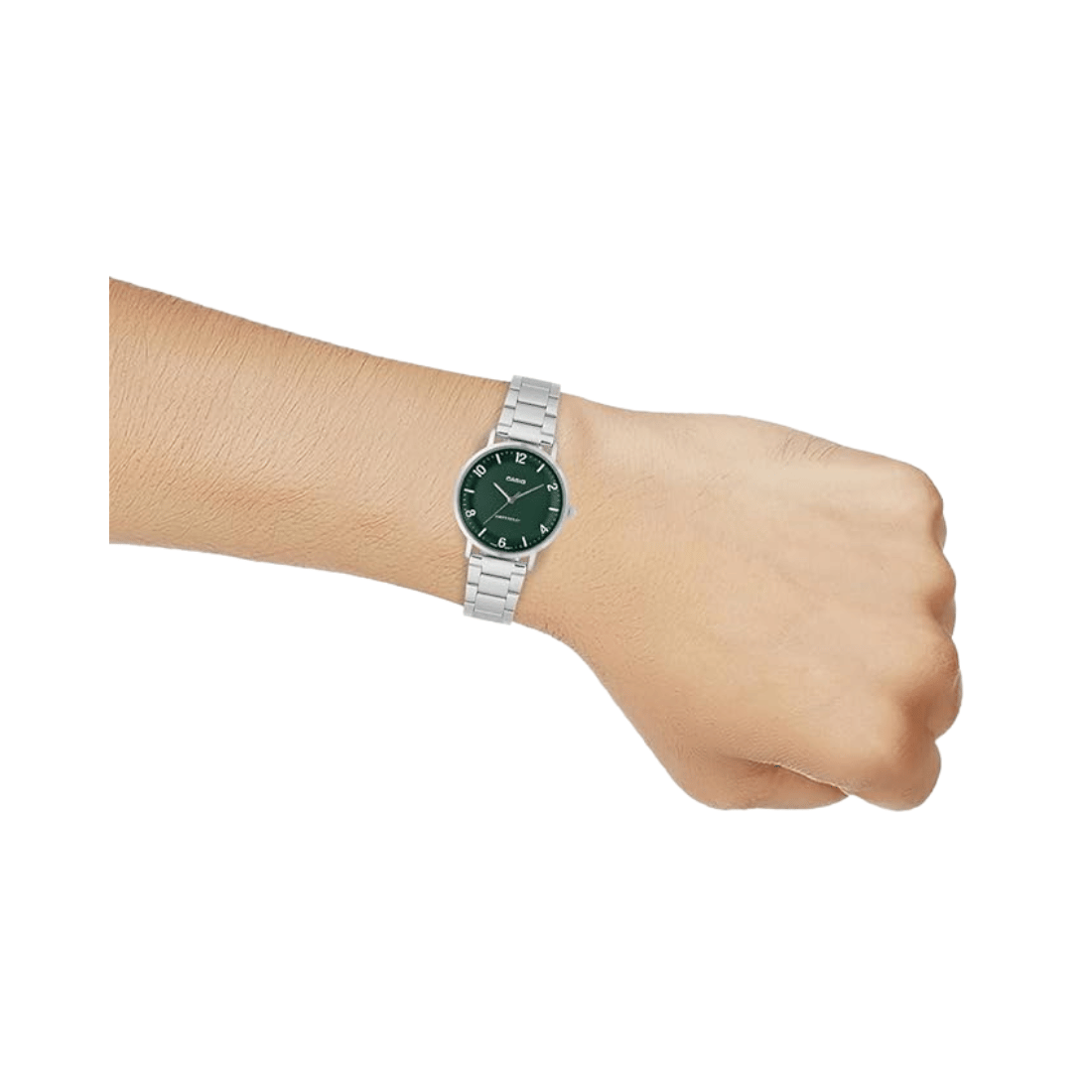 Casio Enticer Green Dial Mens Watch A2406 - MTP-VT03D-3B