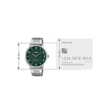 Casio Enticer Green Dial Mens Watch A2406 - MTP-VT03D-3B
