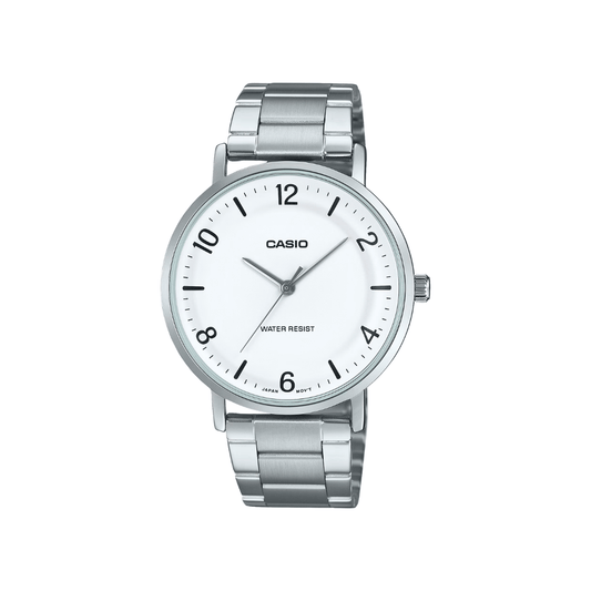Casio Enticer White Dial Mens Watch A2407 - MTP-VT03D-7B