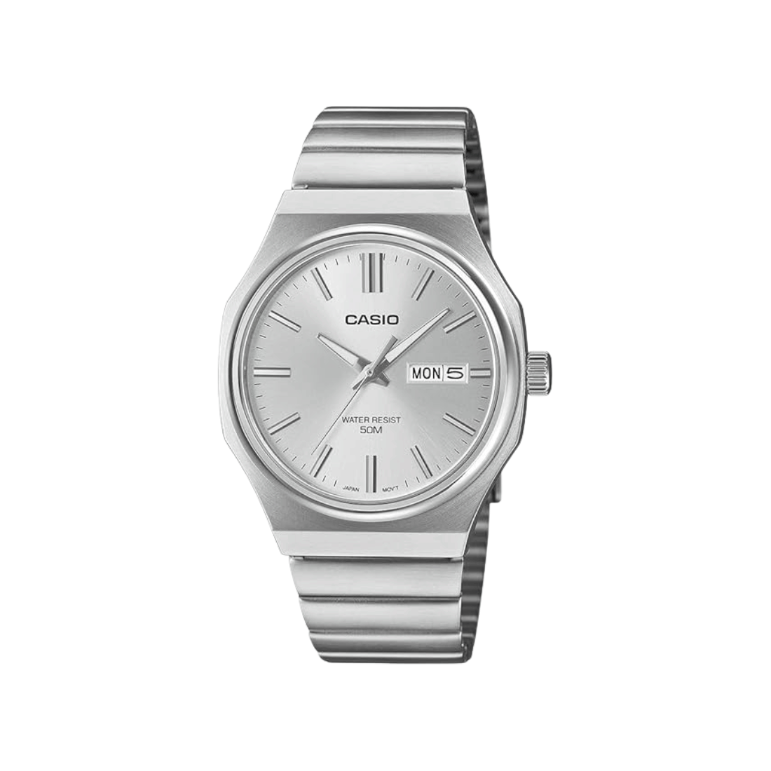 Casio Enticer Silver Dial Stainless Steel Mens Watch A2417 - MTP-E735D-1AV