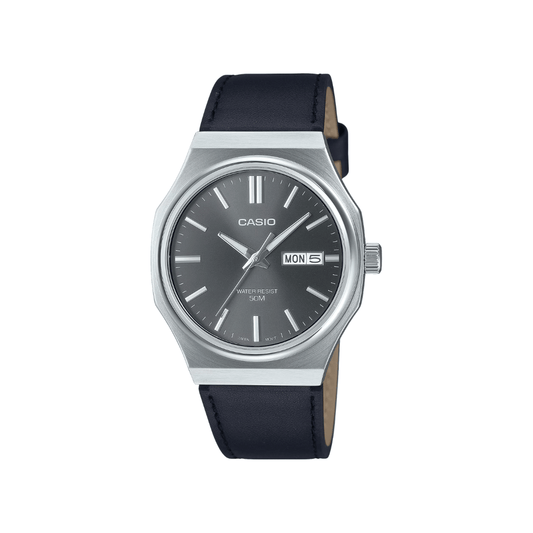 Casio Enticer Grey Dial Mens Watch A2419 - MTP-E735L-8AV
