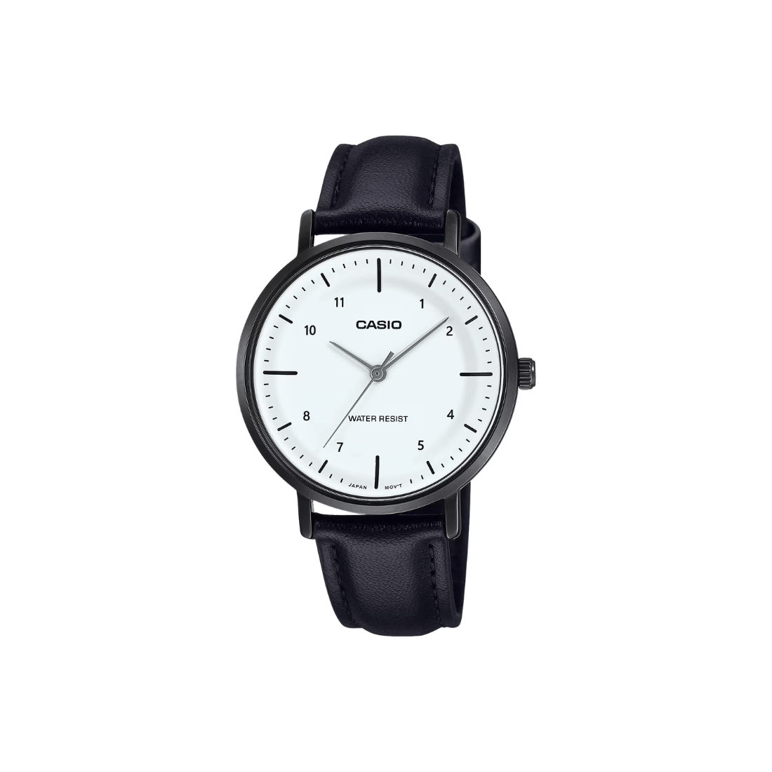 Casio Enticer White Dial Black Case and Strap Womens Watch A2427 - LTP-VT03BL-7B