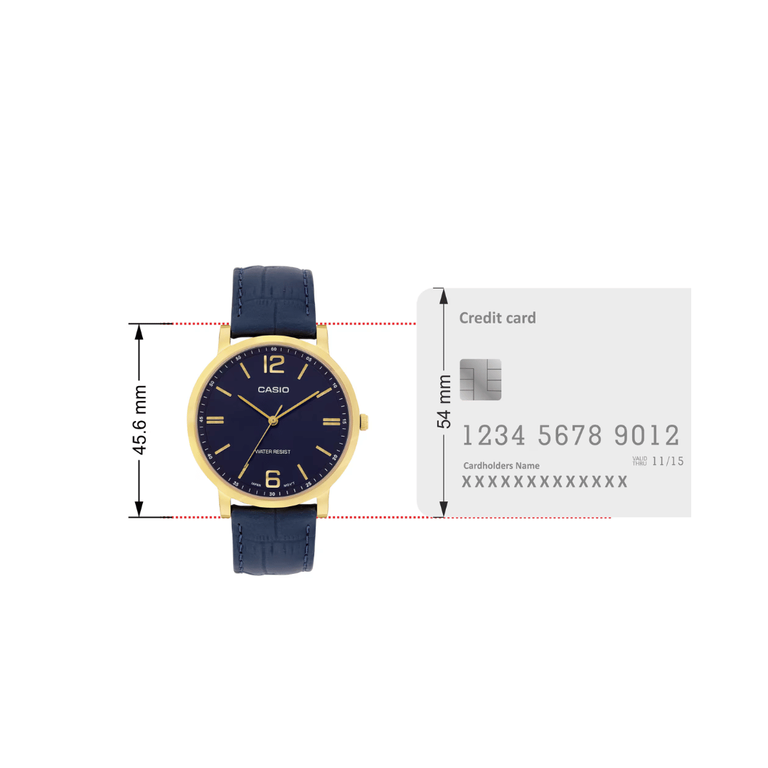 Casio Enticer Blue Dial Mens Watch A2439 MTP-SN5YGL-2A