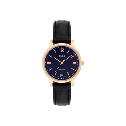 Casio Enticer Blue Dial Black Strap Womens Watch A2449 LTP-SN5YRL-2A