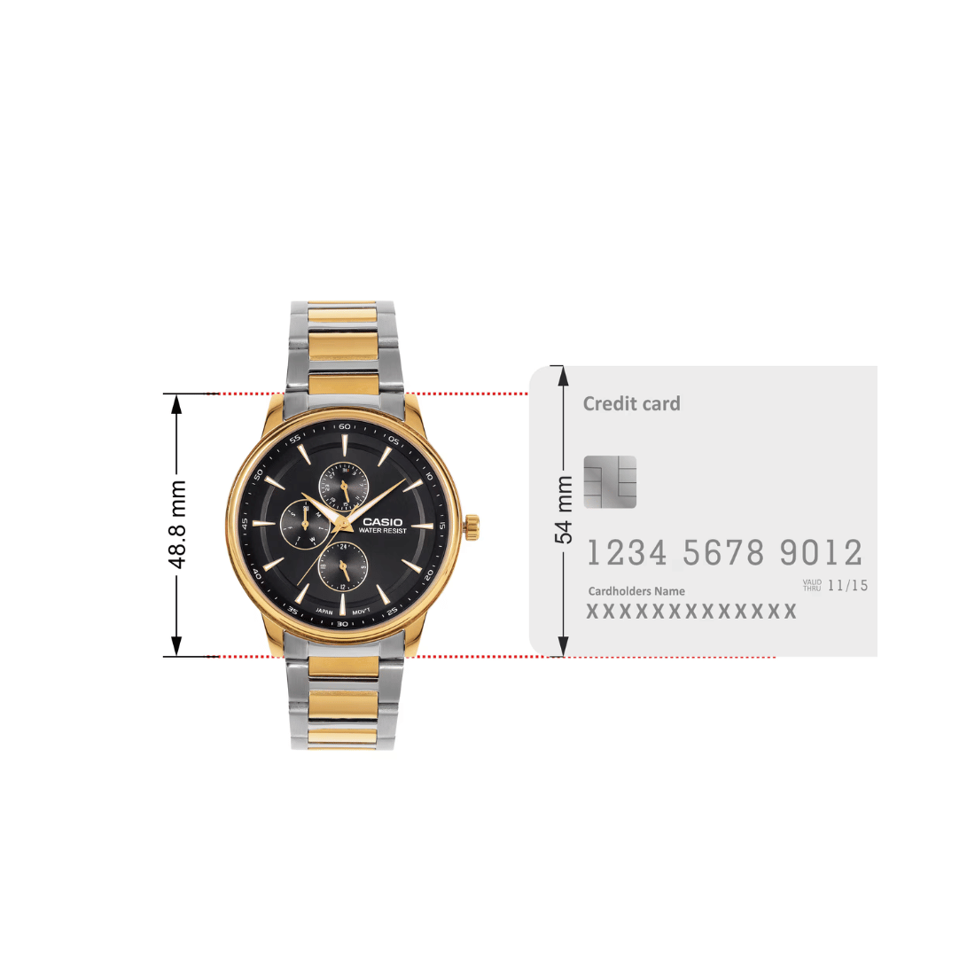 Casio Enticer Multifunction Steel Golden Mens Watch A2459 - MTP-SN3KSG-1A