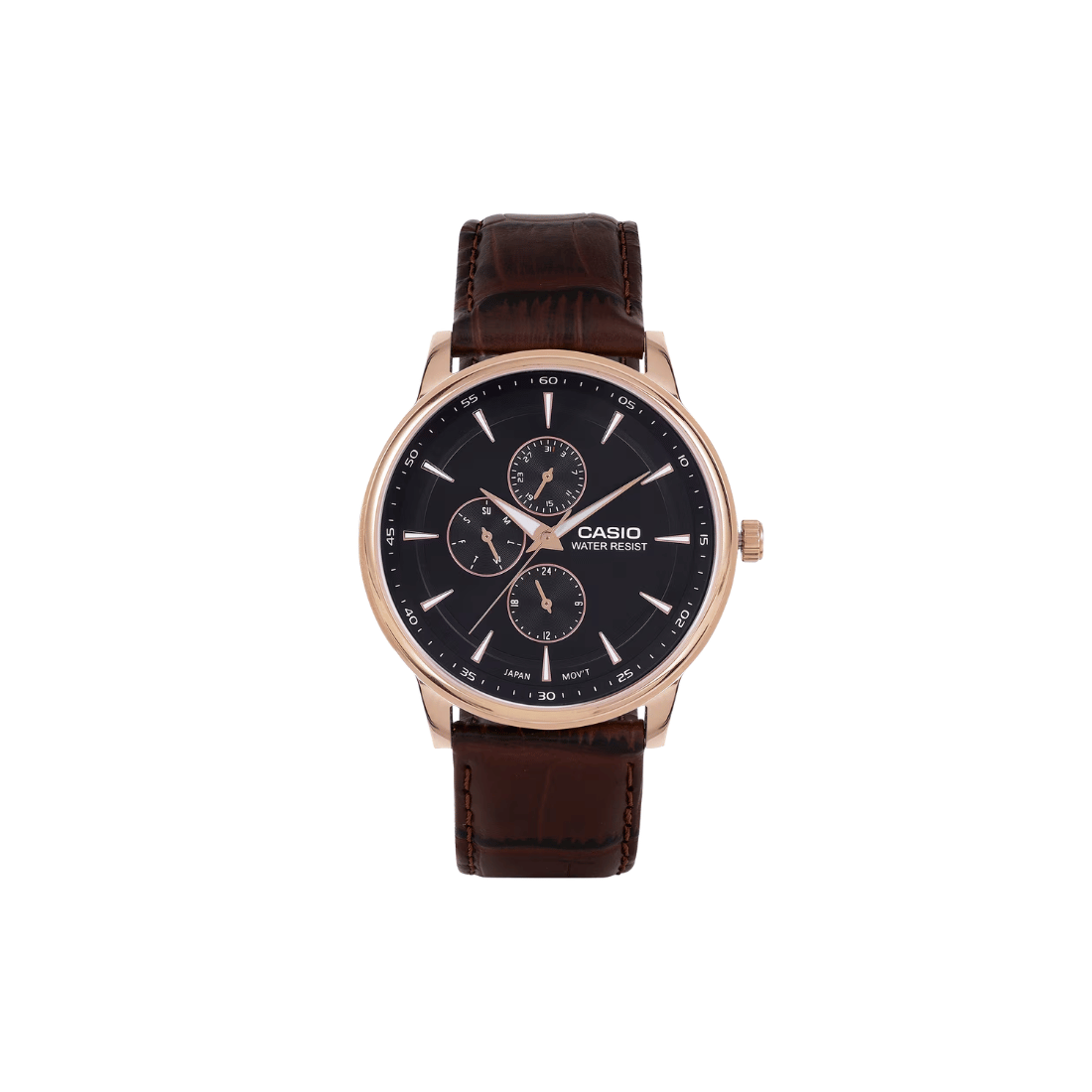 Casio Enticer Multifunction Black Dial Mens Watch A2460 - MTP-SN3KRL-1A