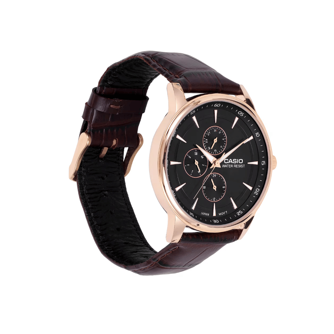 Casio Enticer Multifunction Black Dial Mens Watch A2460 - MTP-SN3KRL-1A
